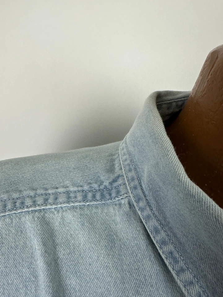 Vintage McDonalds Denim Shirt Men XL Oversized Cowboy Boot Texas Button Up Y2K - Image 4 of 4