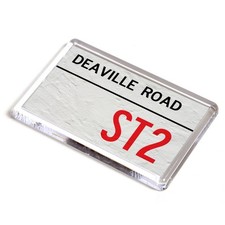 FRIDGE MAGNET - Deaville Road ST2 - UK Postcode