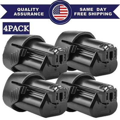 4-PACK 4.8Ah Battery For Bosch 12V Lithium BAT411 BAT412 BAT414 GSR GDR GSB GWI