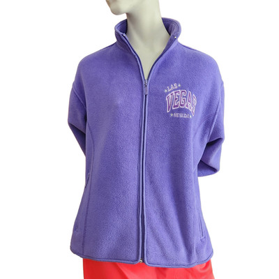 Las Vegas Nevada Jacket Women's Size XL Purple Fleece Full Zip Pockets