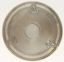 Ancien sous-verre champagne/vin Christofle nœud celtique France plaqué argent 3,5"