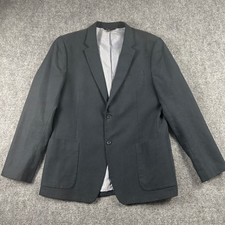 Banana Republic Blazer Men 44L Blue Standard Fit Cotton Textured Sport Coat