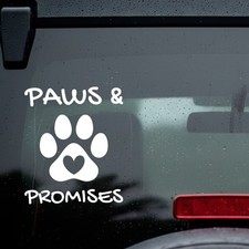 Paw Print Heart Vinyl Decal Sticker Dog Lover Car Window Laptop Gift