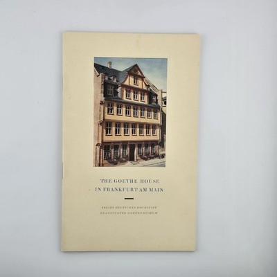 Goethe House Frankfurt Museum Travel Booklet Germany Souvenir Guide Book