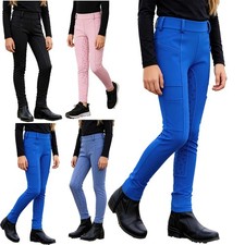 US Girls Horse Riding Pants Equestrian Breeches Horseback Tights with Pockets