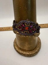 Lovely Banana Bob FaNtAsTiC Crystal Bracelet Brass Pronged Colorful