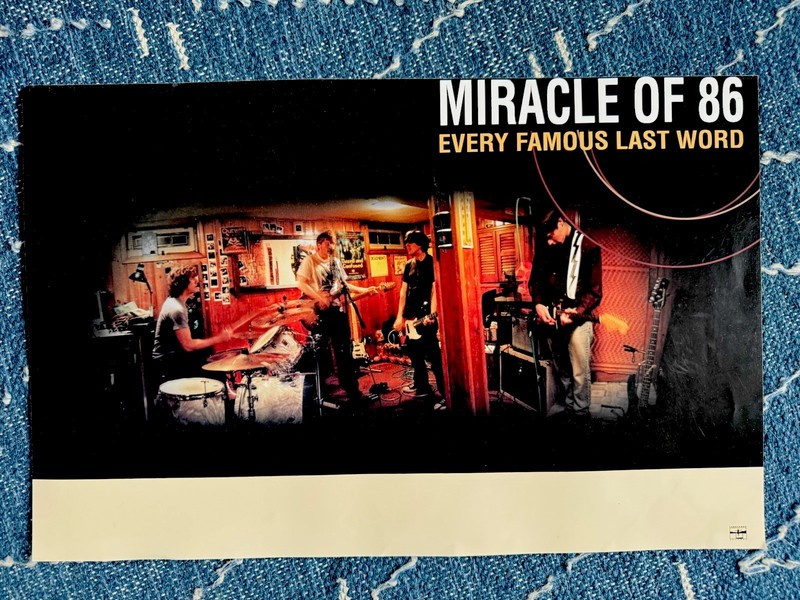 Miracle of ‘86 Album Every Famous Last Word Promo Poster RARE 2003