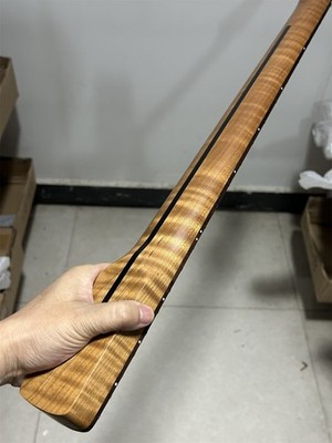 4 string20Fret Roasted Flame Maple 30inch short scale Bass Guitar Neck part