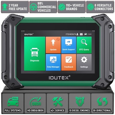 IDUTEX TS710 Heavy Duty Diesel Truck OBD Diagnostic Scanner DPF Regen All System