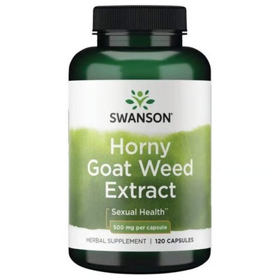 Swanson Epimedium Extrakt 500 mg - Standardisiertes Kraut - 120 Kapseln