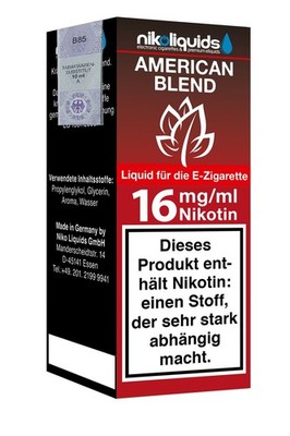NikoLiquid American Blend 16mg Nikotin (50ml)