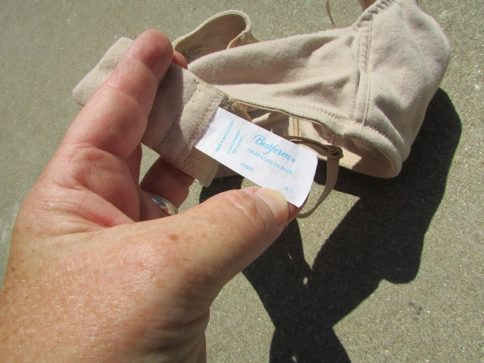 Sutiã Bestform bege/castanho malha forrado sem fio tamanho 38C estilo 5006255 - Imagem 3 de 4