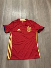 Spain Team Jersey Home Soccer Football Shirt Adidas Young Size L climacool
