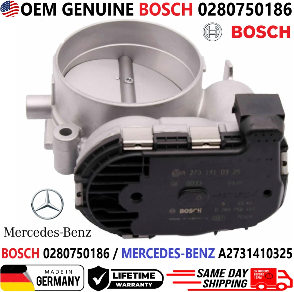 Corpo do acelerador BOSCH GENUÍNO para 2007-2016 Mercedes-Benz 4.7L 5.5L, A2731410325 - Imagem 4 de 4