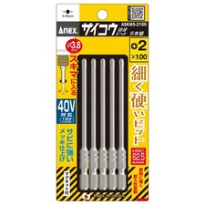 Anex Super Hard Bit +2×100 5-piece set ASKM5-2100