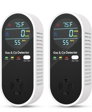Carbon Monoxide Detectors and Natural Gas Detector, 4-in-1 Carbon Monoxide...