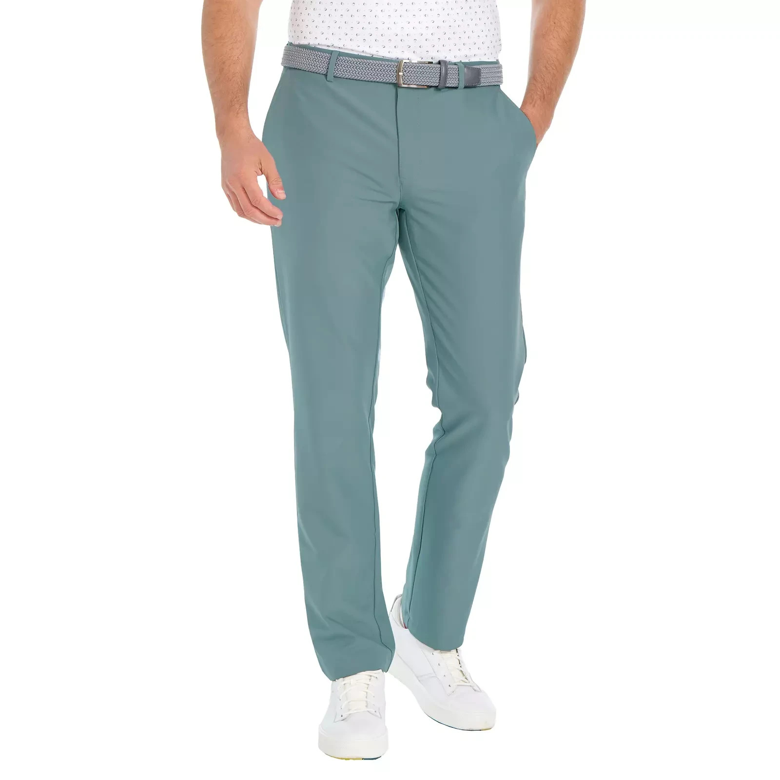 NWOT MENS 34X34 TEAL BLUE GREG NORMAN PERFORMANCE FLEX WAISTBAND ML75 GOLF PANTS