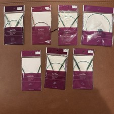 Knitpicks Lot of 7 Short 16" Fixed Circular Needles. Mixed colors/sizes.