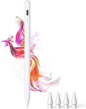 Stylus Pen for iPad 9th/10th Gen, Type-C Recharge, Palm Rejection, White