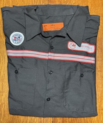 Vintage Northwest Airlines ~Ground Crew Uniform Long Sleeve Shirt (3XL) Unworn