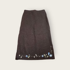Vintage Gap Grey Floral Maxi Skirt Girls Size XS