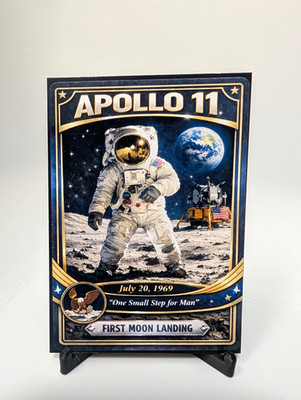 Apollo 11 Moon Landing 1969 NASA Custom Trading Card Space History