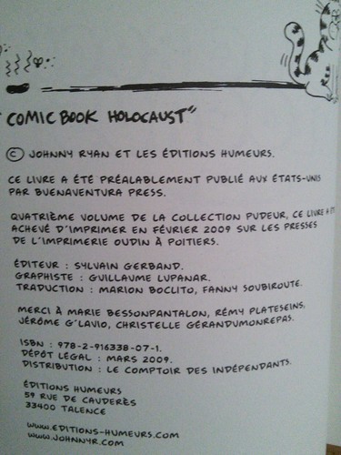 New French Copy of Comic Book Holocaust by Johnny Ryan Buenaventura Press FR ED - 第 5/6 張圖片