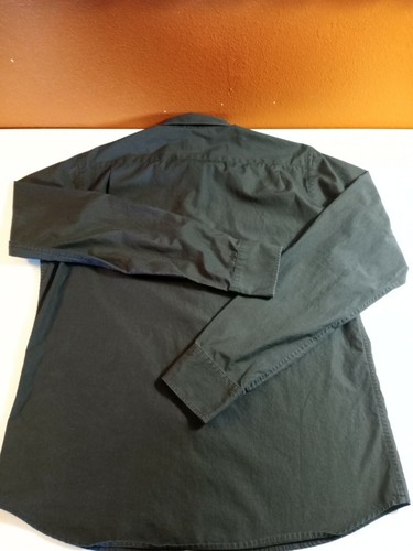 UNTUCKIT Slim Fit Mens Size Medium 100% Cotton Black Button-Front Shirt - Picture 8 of 8