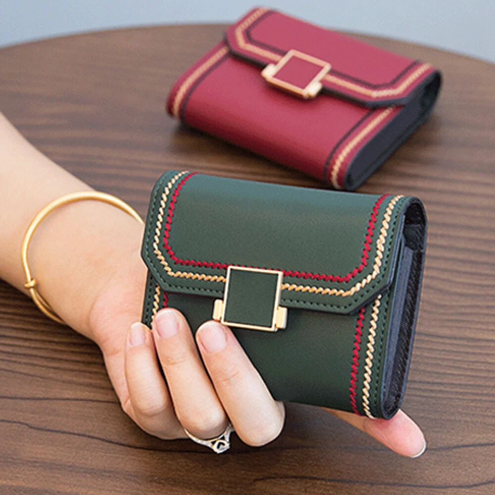 Women s Short Small Wallet Lady Leather Clutch Coin Card Holder