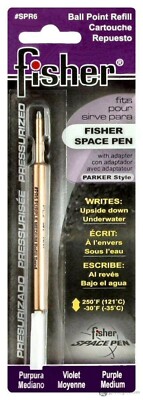 SPR6 Fisher Space Pen Pressurized Pen Refill, Medium Tip, Purple, Pack of 1