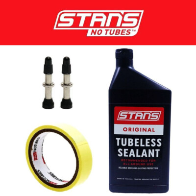 Stan's NoTubes Tubeless Kit 25mmX10yd Tape+500ml Sealant+44mm Valves Bike  2wheel