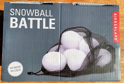 Kikkerland Snowball Battle Snowball Fight NO MESS NO COLD 10 SNOW BALLS NEW
