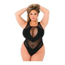 Pink Lipstick Low Blow Cut Out Bodysuit Queen