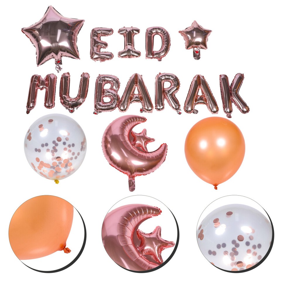 Latex Decoration Balloon Eid Mubarak Ramadan Party Star Decorations eBay