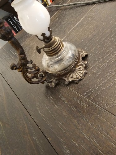 Antique Victorian Vapo Cresolene Medical Oil Lamp complete awesome look Solid 23 - Picture 9 of 10