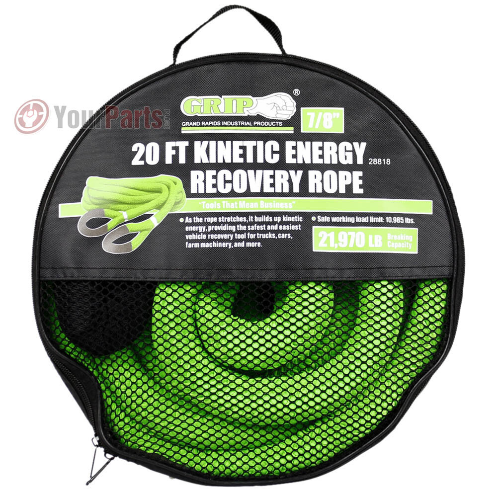 GRIP Tools 20' x 7/8" Energy Recovery Tow Rope 28818 eBay