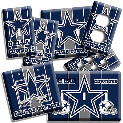 DALLAS COWBOYS FOOTBALL TEAM TRIPLE LIGHT SWITCH WALL PLATES GAME ROOM ART  DECOR