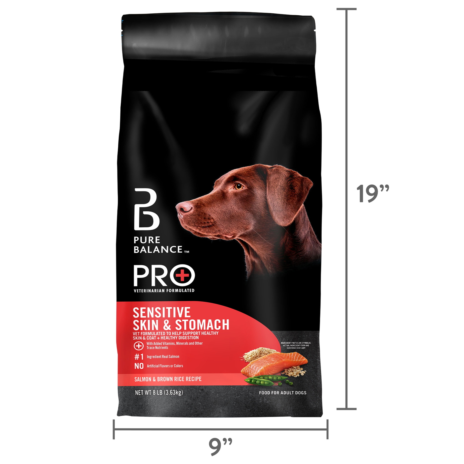 Pure Balance Pro+ Sensitive Skin & Stomach Dog Food, Salmon & Rice Recipe