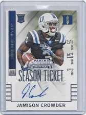 JAMISON CROWDER LOT 2015 CONTENDERS DRAFT PICK RC AUTO SSP 50 ORLESS + BASE AUTO
