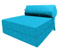 Single Portable Fold Out Z Bed Sofa Guest Futon Chair Foam Folding Guest Sofa