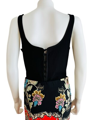 Vintage Roberto Cavalli S/S 2003 Chinoiserie Black + Red Floral