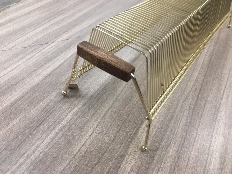 Vintage Mid-Century Metal Wire Vinyl Record 45's 7