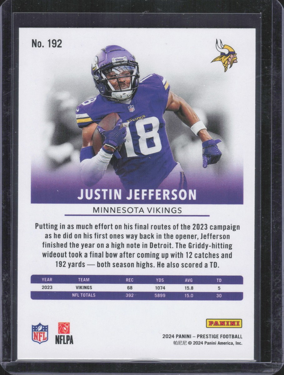 2024 Prestige Xtra Points Diamond #192 Justin Jefferson | eBay