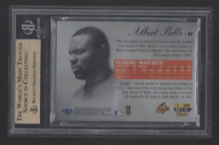 1999 FLAIR SHOWCASE ROW 1 LEGACY COLLECTION #41 ALBERT BELLE BGS 9.5 GEM MINT - Image 2 of 2