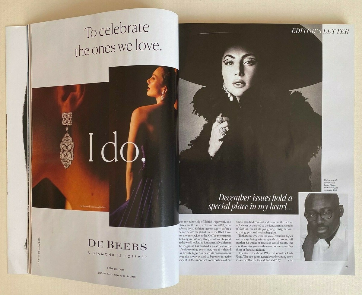 LADY GAGA * BRITISH VOGUE * DECEMBER 2021 *JOHN GALLIANO * NICOLA