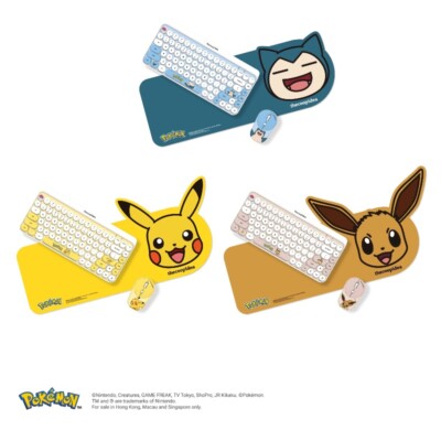 Thecoopidea Pokémon TAPPY Wireless Keyboard Mouse Set Pikachu