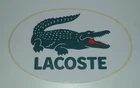 Vintage Lacoste Sticker Decal cm 13 x 8 approx Excellent Condition
