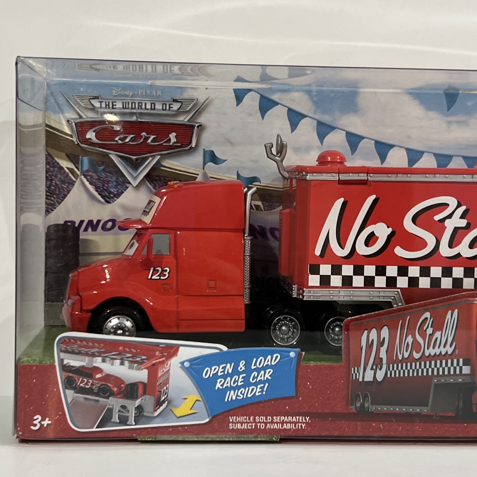 Disney Pixar Cars HAULER “NO STALL” #123  The World Of Cars Race O Rama  NIB