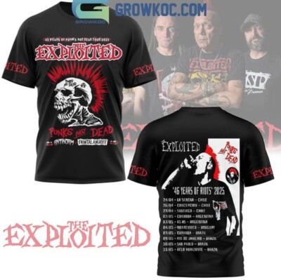 The Exploited 46 Years Of Riots 2025 The Schedule Of Greatness 3D T-Shirt