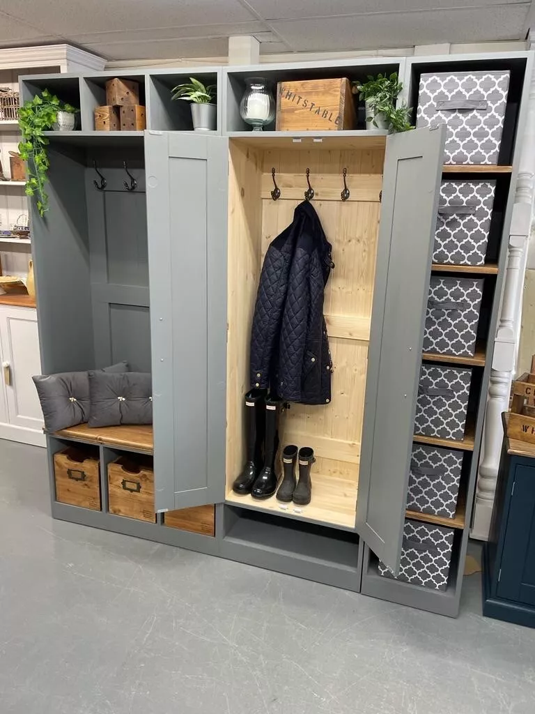 Mudroom on sale shelving unit